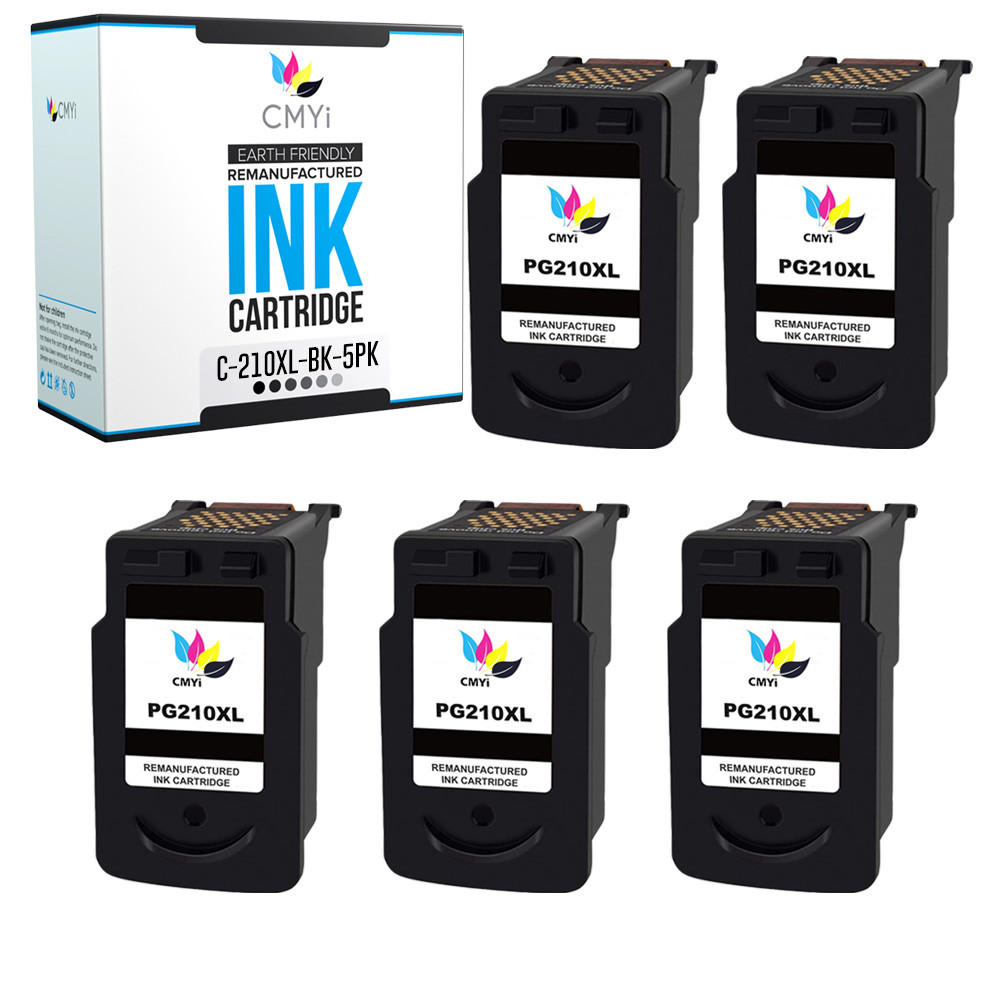 5PK Compatible Canon Ink 210XL Cartridges Black for PIXMA iP2700 iP2702 MP230