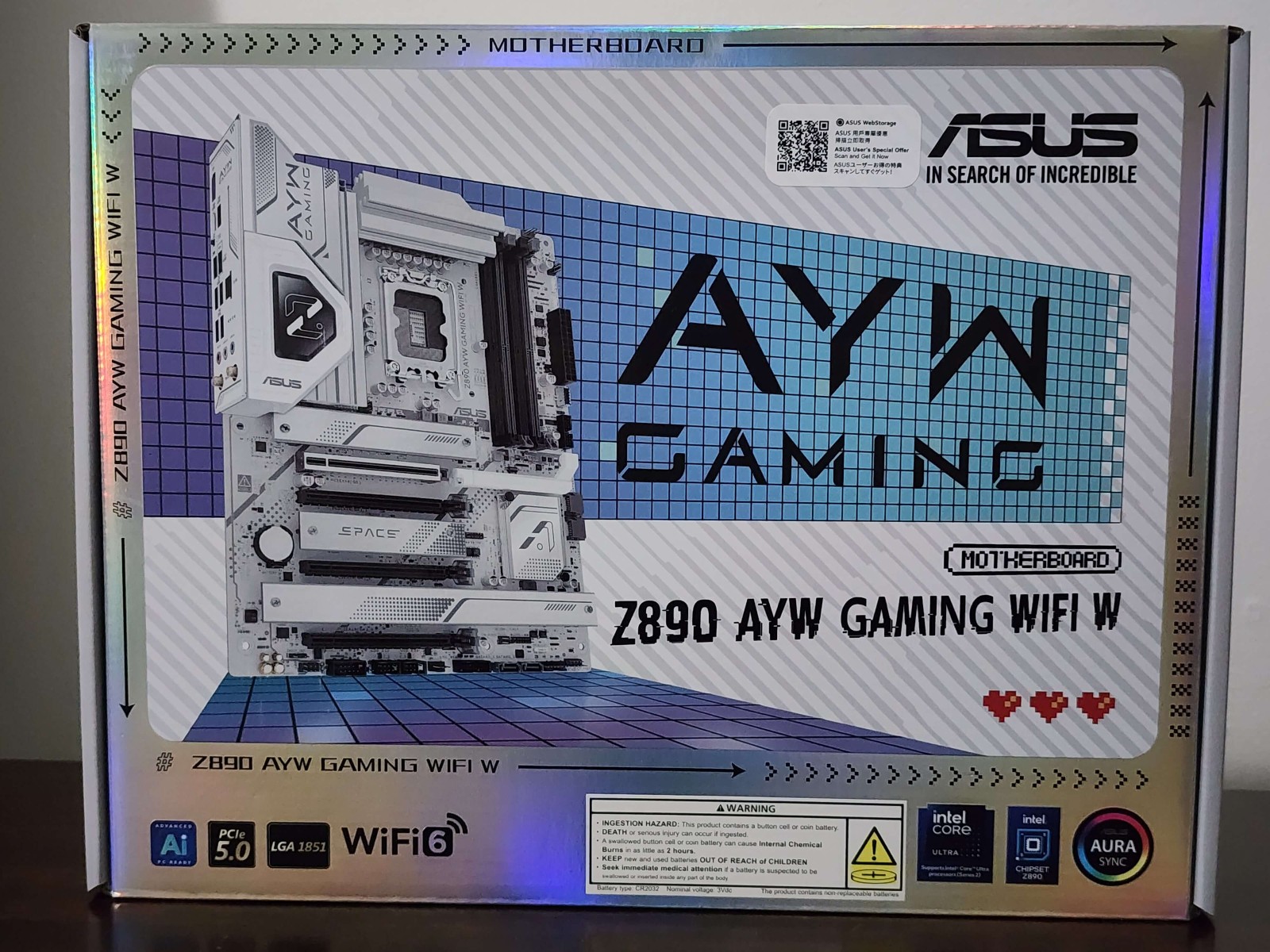 ASUS Z890 AYW Gaming WiFi W Motherboard Brand New Sealed