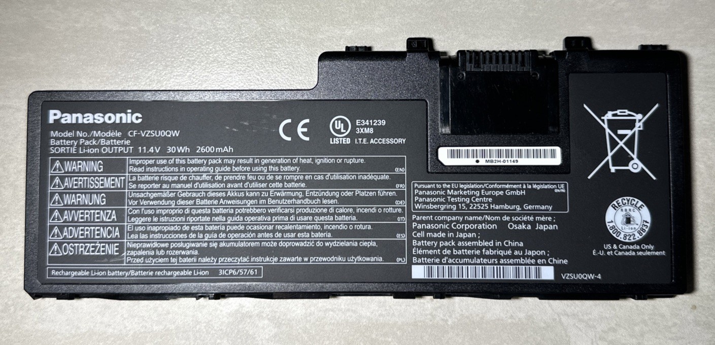 CF-VZSU0QW battery For Panasonic ToughBook CF-20 Toughpad FZ-A2 CF-VZSU0QW-4