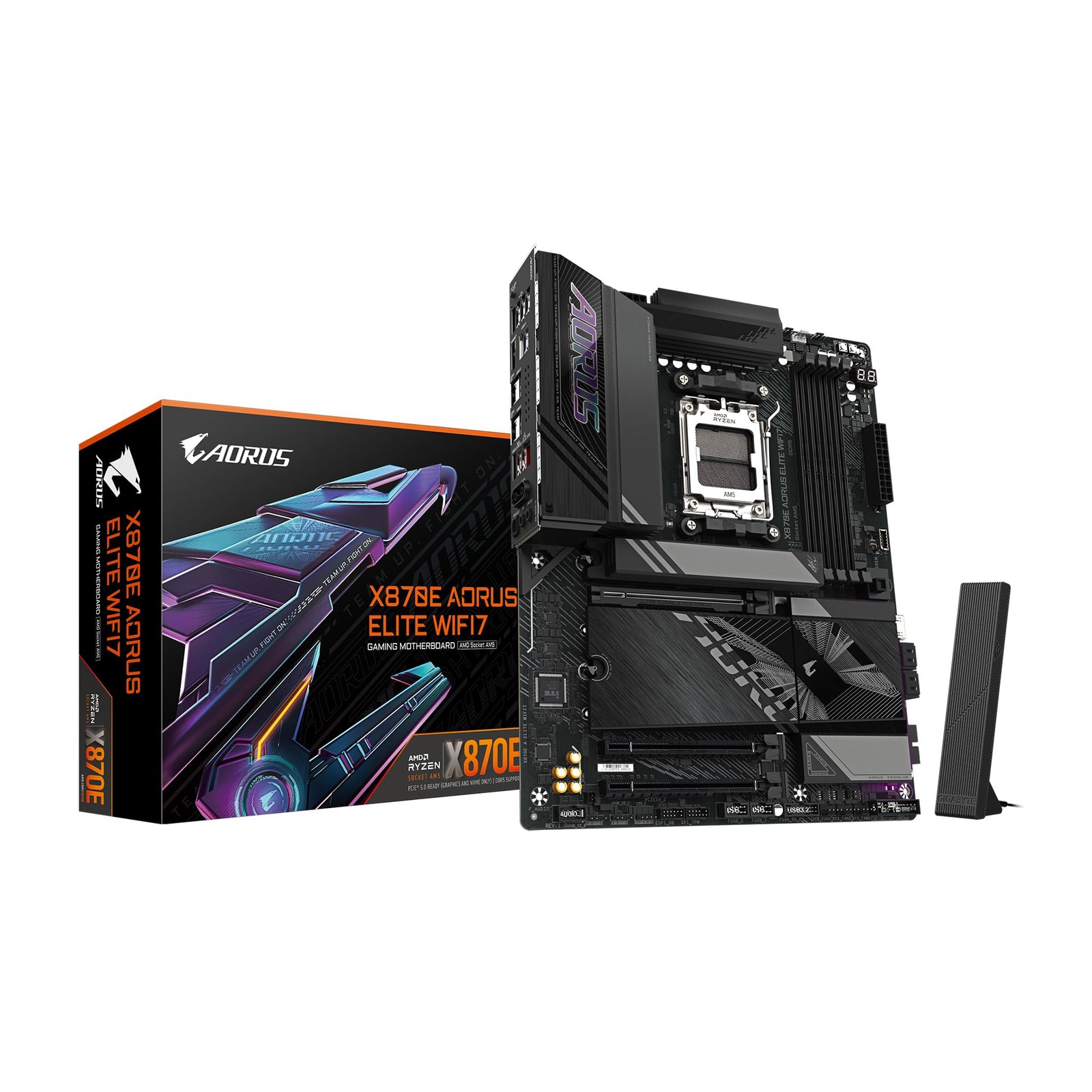 GIGABYTE X870E AORUS Elite WiFi 7 AMD AM5 LGA 1718 Motherboard, ATX DDR5, 4X M.2