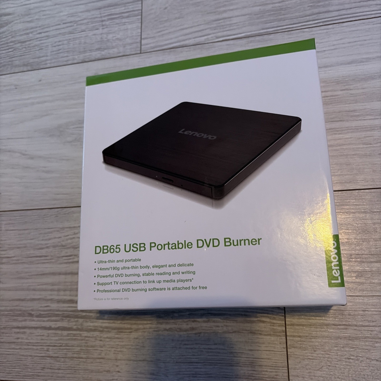 Lenovo DB65 Slim USB 2.0 Portable DVD Burner 8X USB-Black