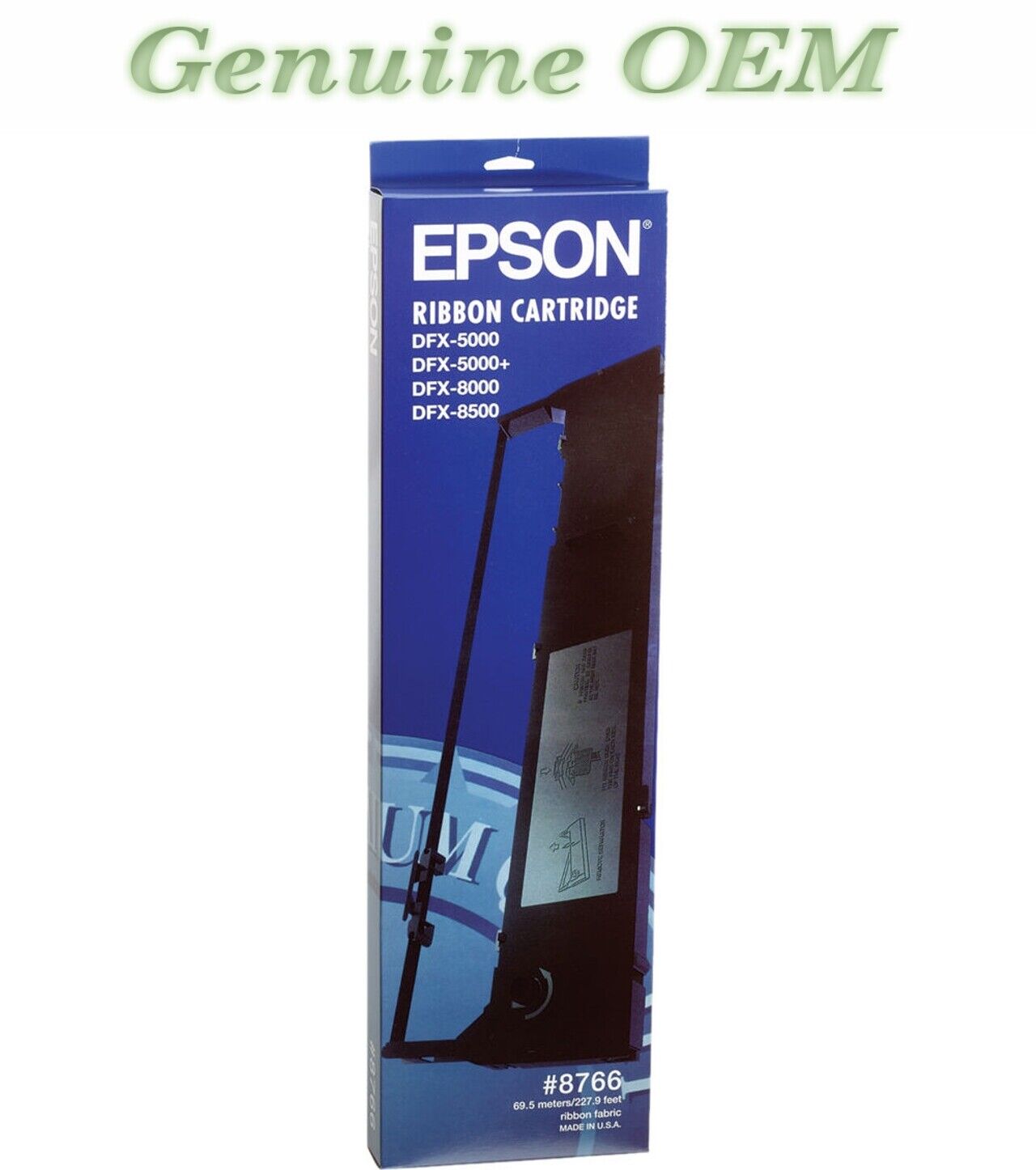 8766 Original OEM Epson Ribbon, Black Genuine Sealed