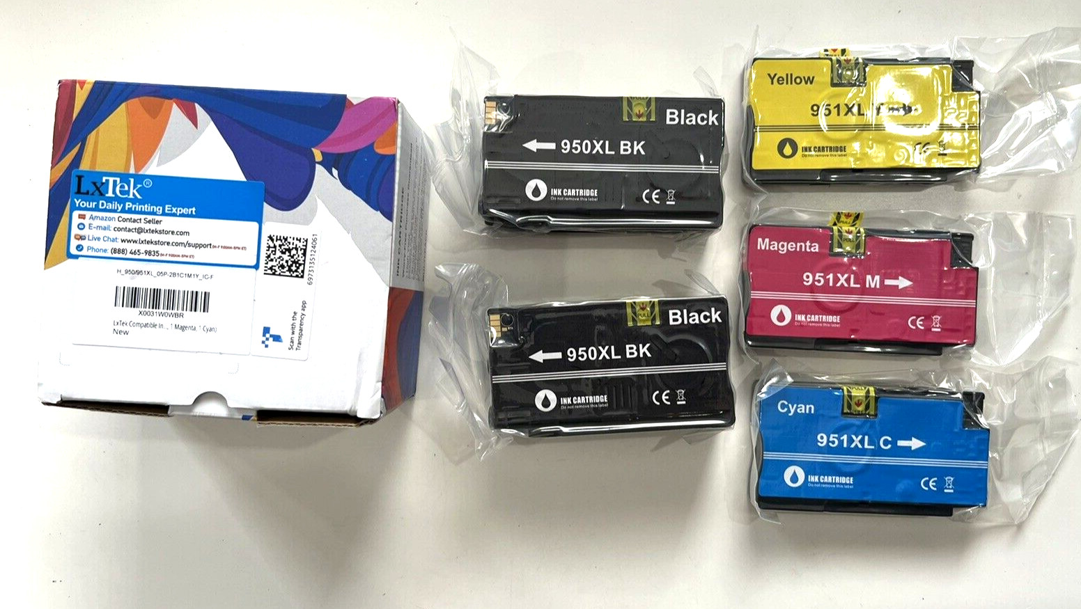 5PK 950XL BLACK & 951XL COLOR Ink Cartridges OfficeJet Pro 8630 8615 8620 8625