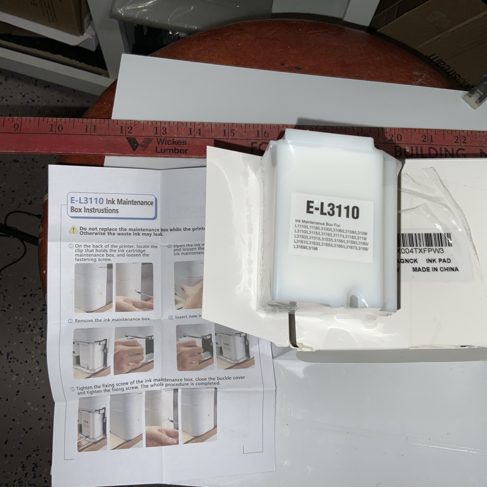 4 Pack E-L3110 Ink Maintenance Box