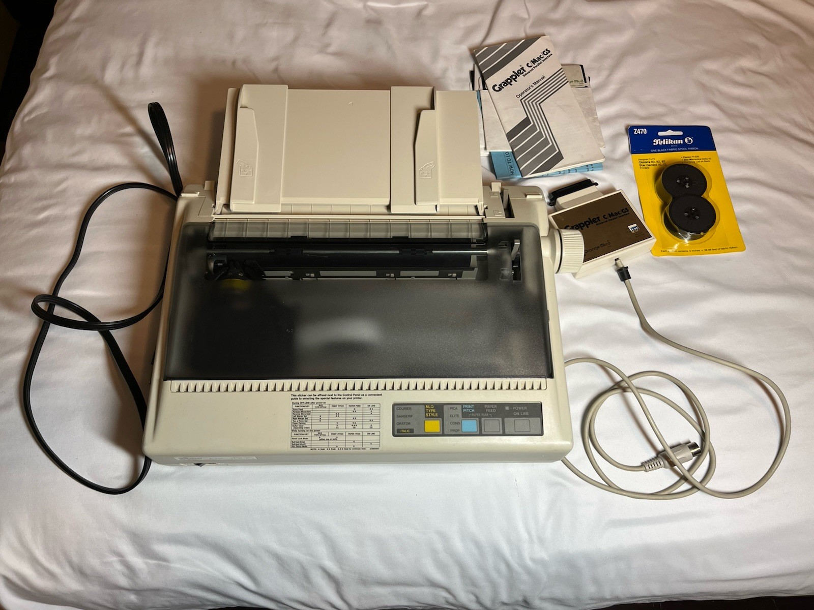 Vintage Star NX-1000 Multi-Font Dot Matrix Printer w/Cable Manual Powers On READ