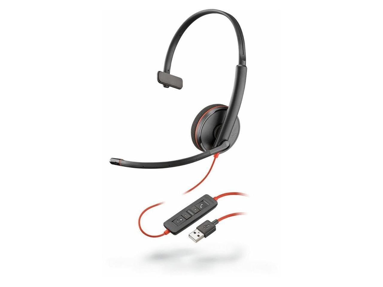 Plantronics 8M3X3AAABA Poly Blackwire 3210 Monaural Accs Usb-a Headset Taa-us