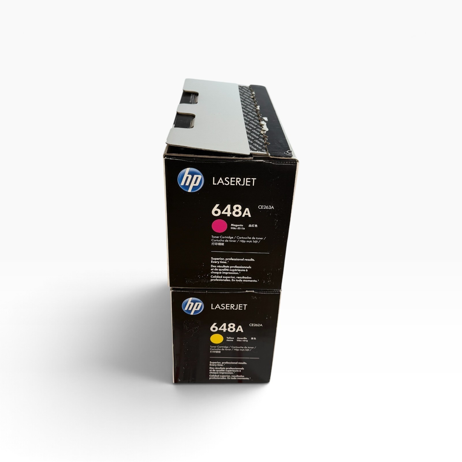HP 648A CE262A CE263A Yellow + Magenta Toner Cartridge Set of 2