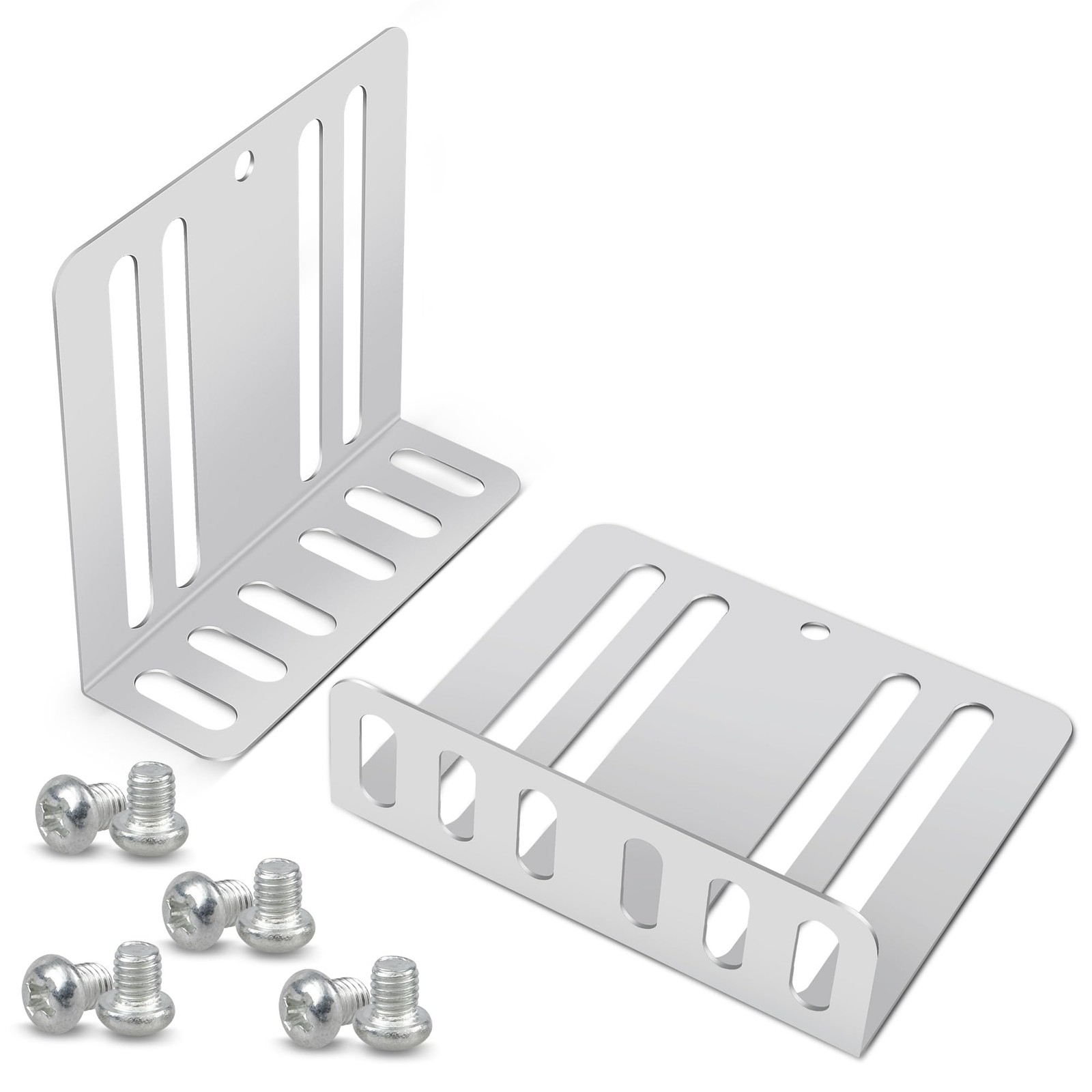 2PCS Car Double DIN Installation Kit Metal Stereo Mounting Brackets with...