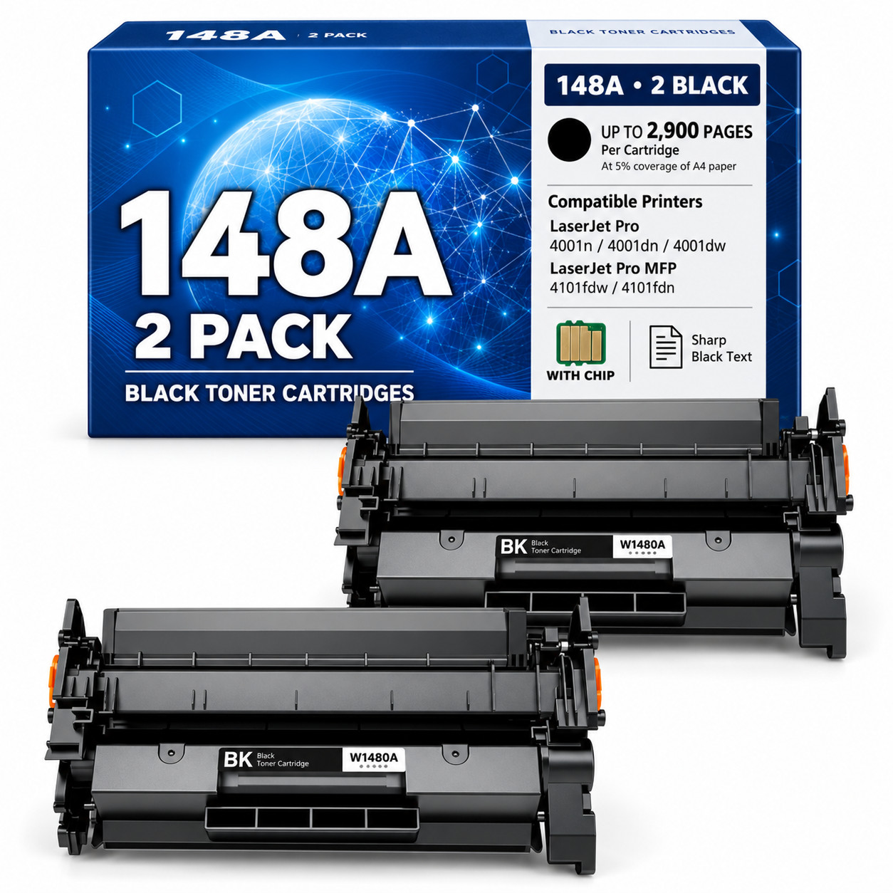 148A Toner Cartridge with Chip 148a 148x for LaserJet Pro 4101fdw 4001dw 4101fdn