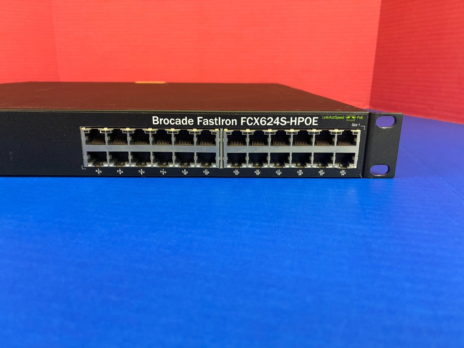 Brocade FastIron FCX624S-HPOE 24Port Gigabit PoE+ Managed Switch 2 x PSU 4 × SFP
