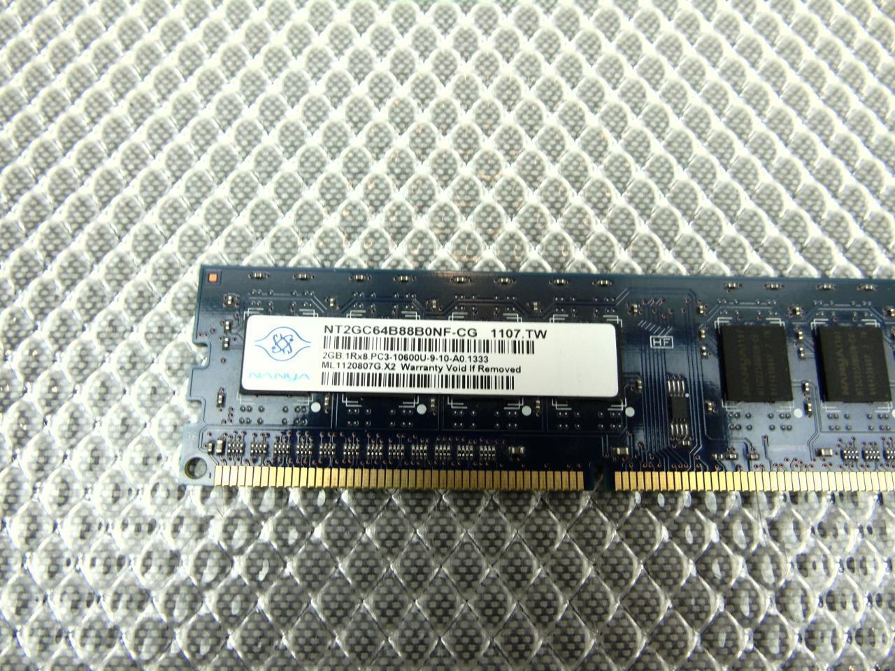 NANYA  2GB PC3-10600U 1333 DDR3 MHz Desktop Memory - NT2GC64B88B0NF-CG