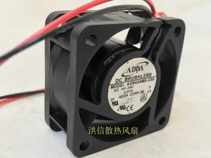 ADDA AD0424MS-C50 DC24V 0.07A 40*20MM 2-Wire Inverter Cooling Fan
