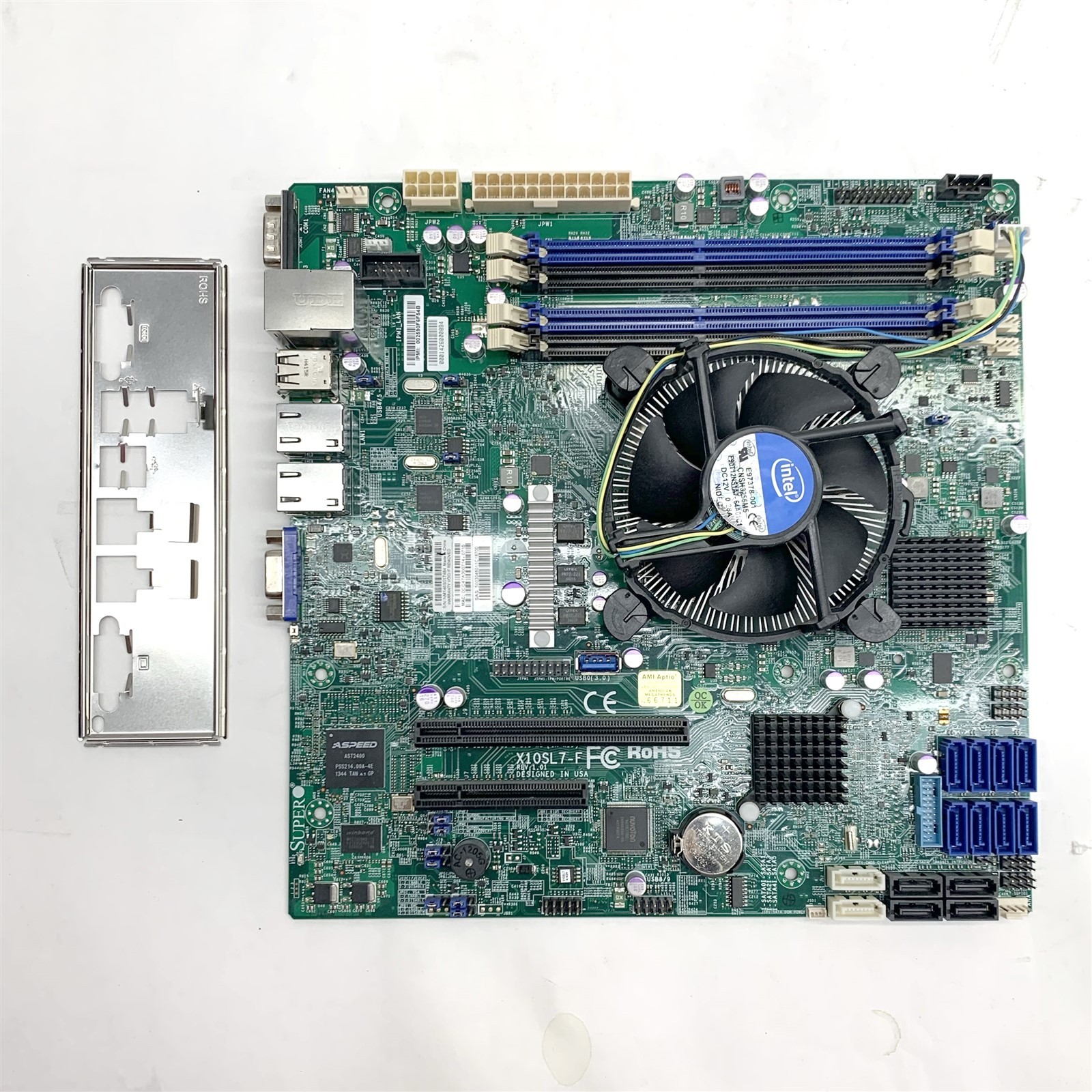 Supermicro X10SL7-F Motherboard Single Socket LGA1150 DDR3 MicroATX Heatsink, IO