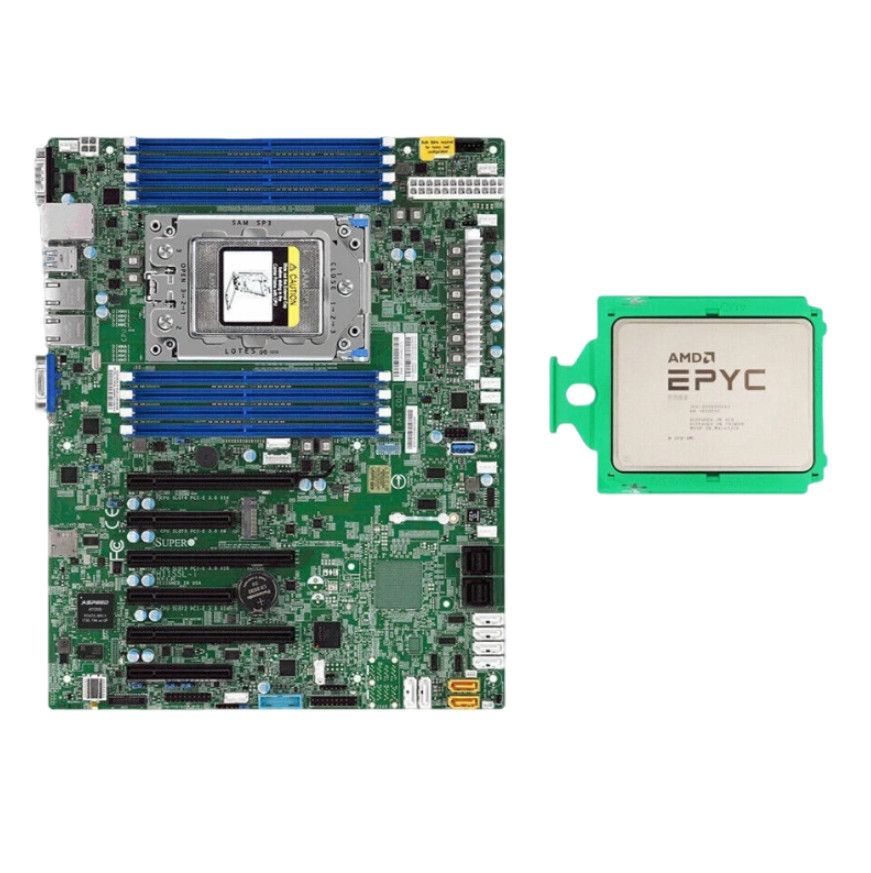 Supermicro H11SSL-i Motherboard With AMD EPYC 7452 32Cores 2.35GHz SP3 CPU