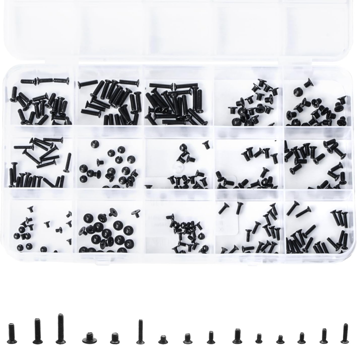 300Pcs Black Laptop Notebook Computer Replacement Screws Kit for Lenovo Toshiba