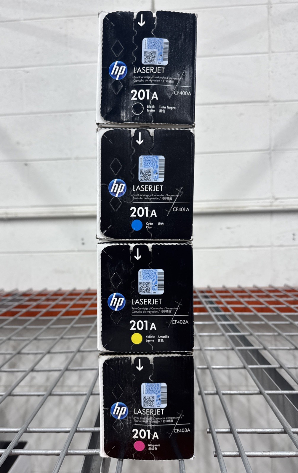 Sealed Set Of Genuine, HP 201A Toners, Black,Cyan,Yellow,Magenta, M252, MFP M277