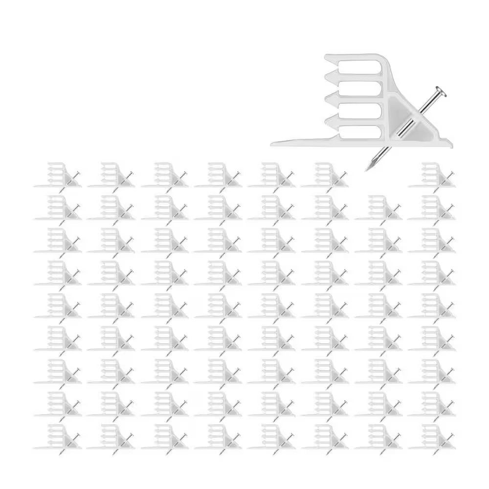 Hand Tool Electrical Cable Staple 100-Pack White Efficient Wire Organization Ins