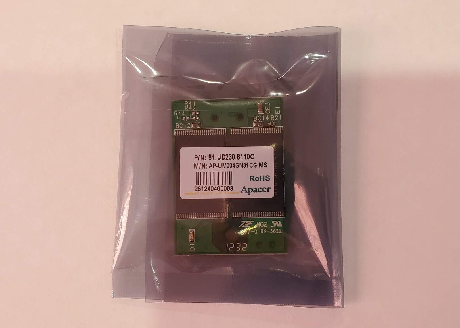 APACER AP-UM004GN31CG-MS 4GB UDM2P LP 90D-MS USB DISK MOD SLC