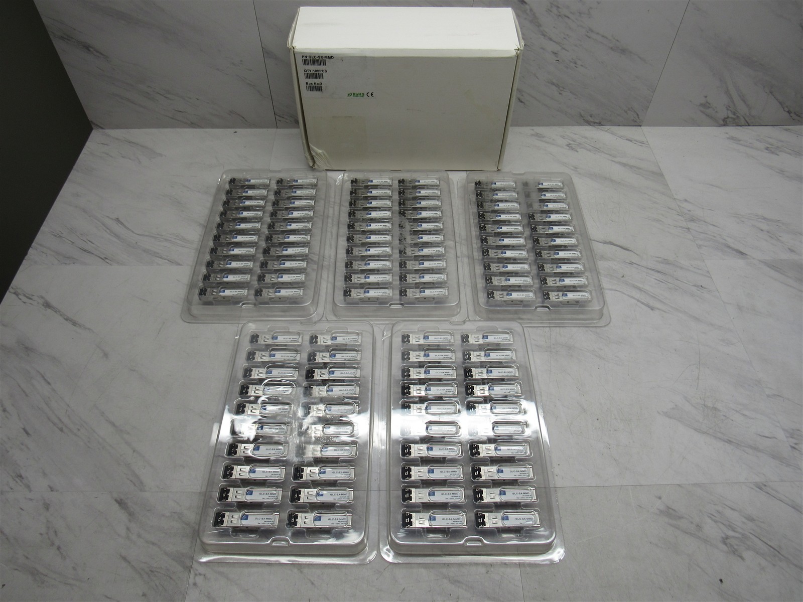 100 LOT NEW Interoptic Cisco Compatible GLC-SX-MMD SFP Modules