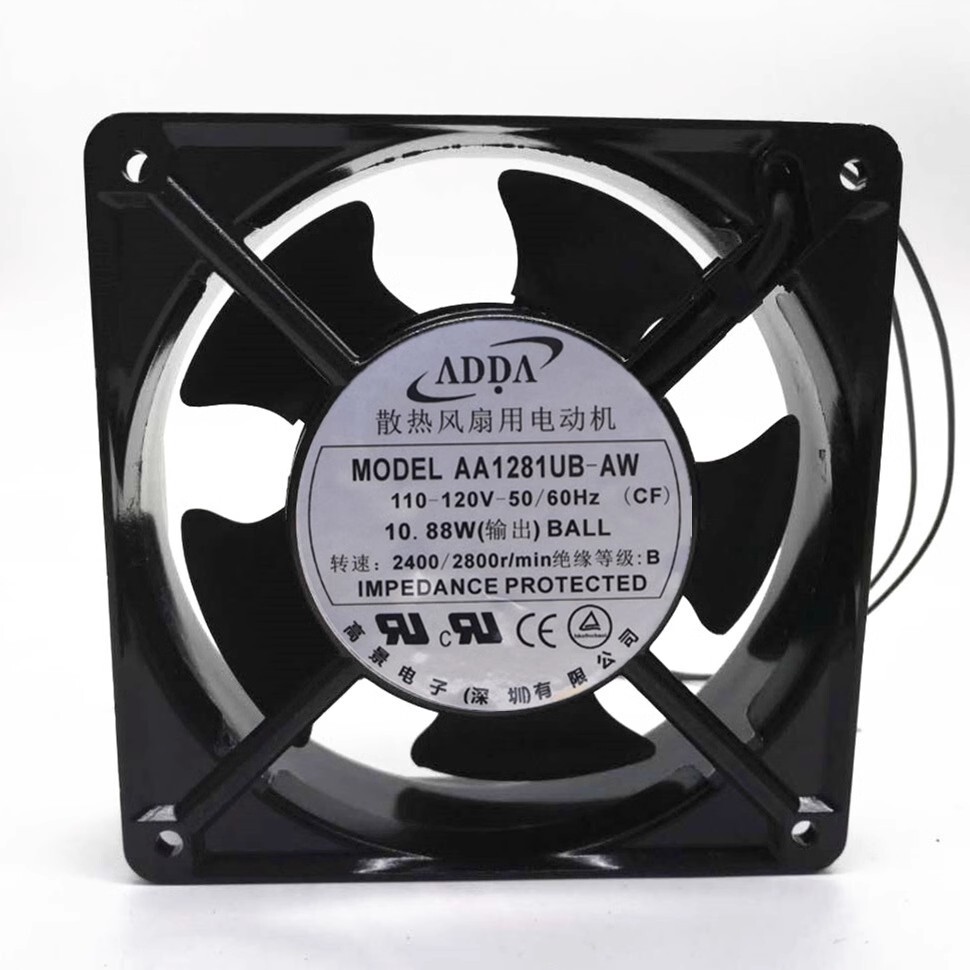 ADDA AA1281UB-AW 12038 110V/120V 0.27A/0.23A 12CM Cooling Fan