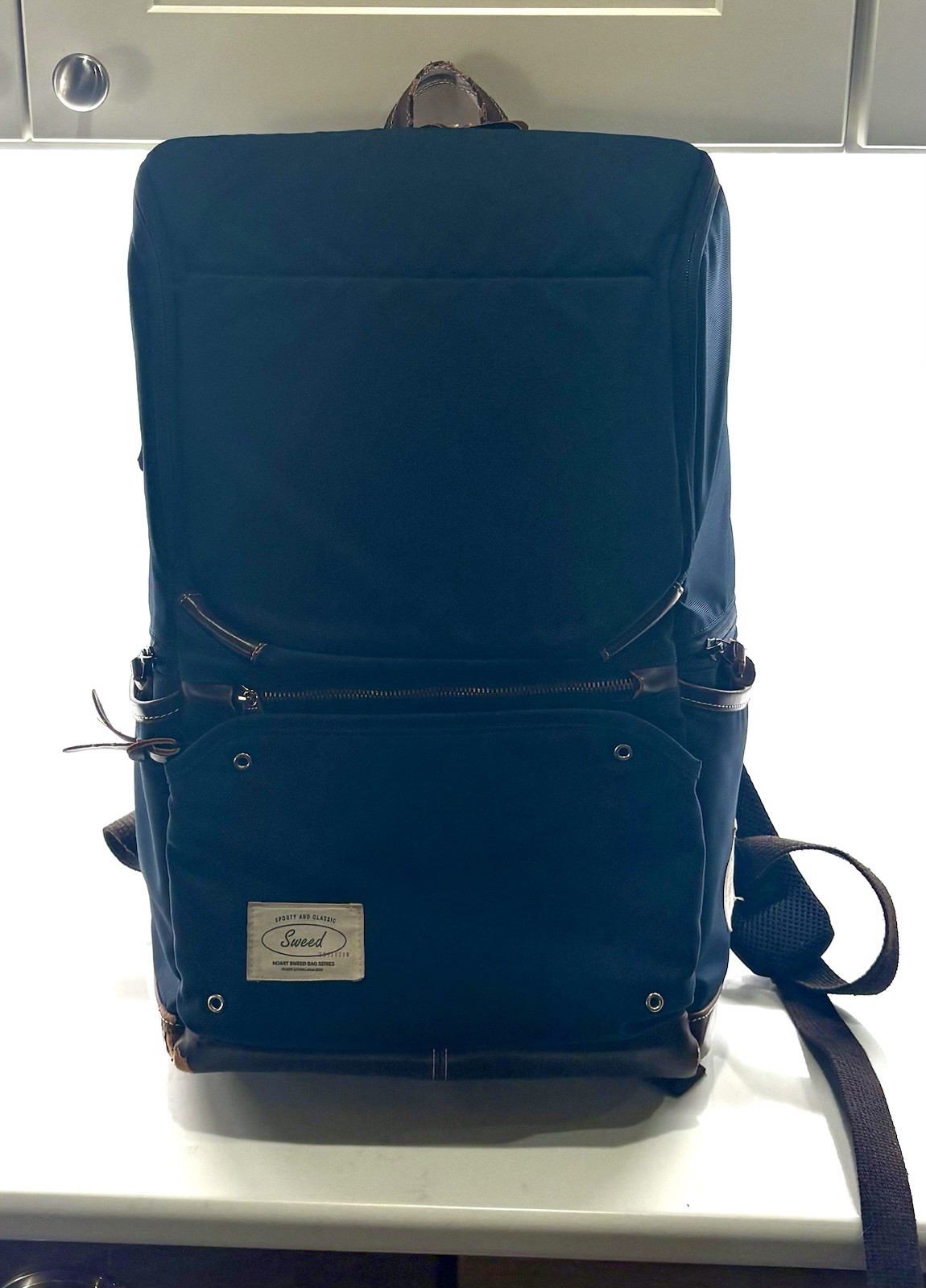 Nuart / Noart Studio Sweed Roll-Top Backpack Navy Blue 20111210 Laptop Bag -Rare
