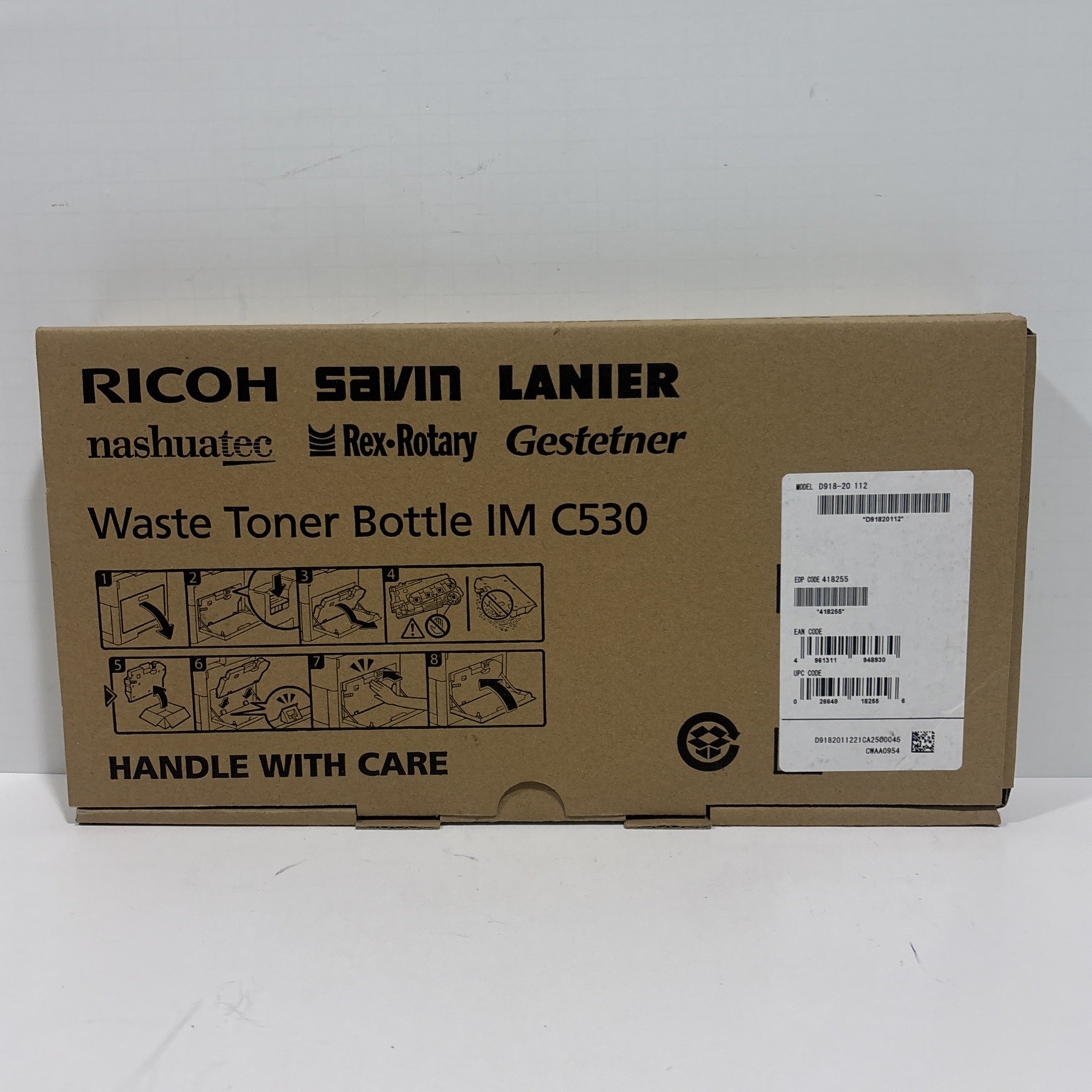 Ricoh Savin Lanier IM C530 418255 Waste Toner Bottle