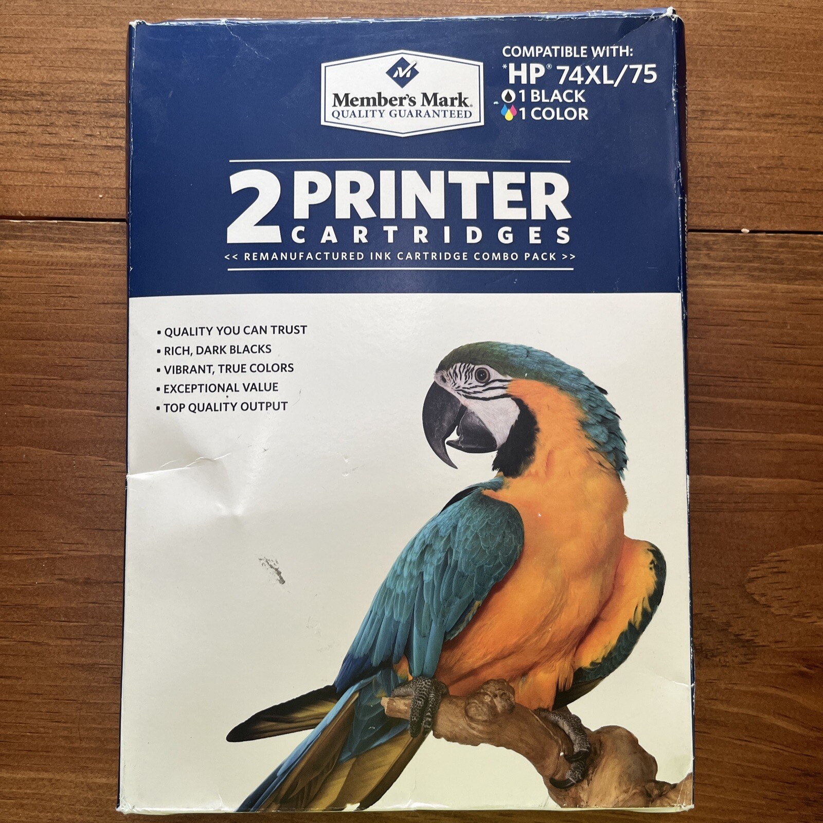 NEW MEMBERS MARK HP 74 XL / 75 INK CARTRIDGES CONTAINS 1 BLACK + 1 COLOR