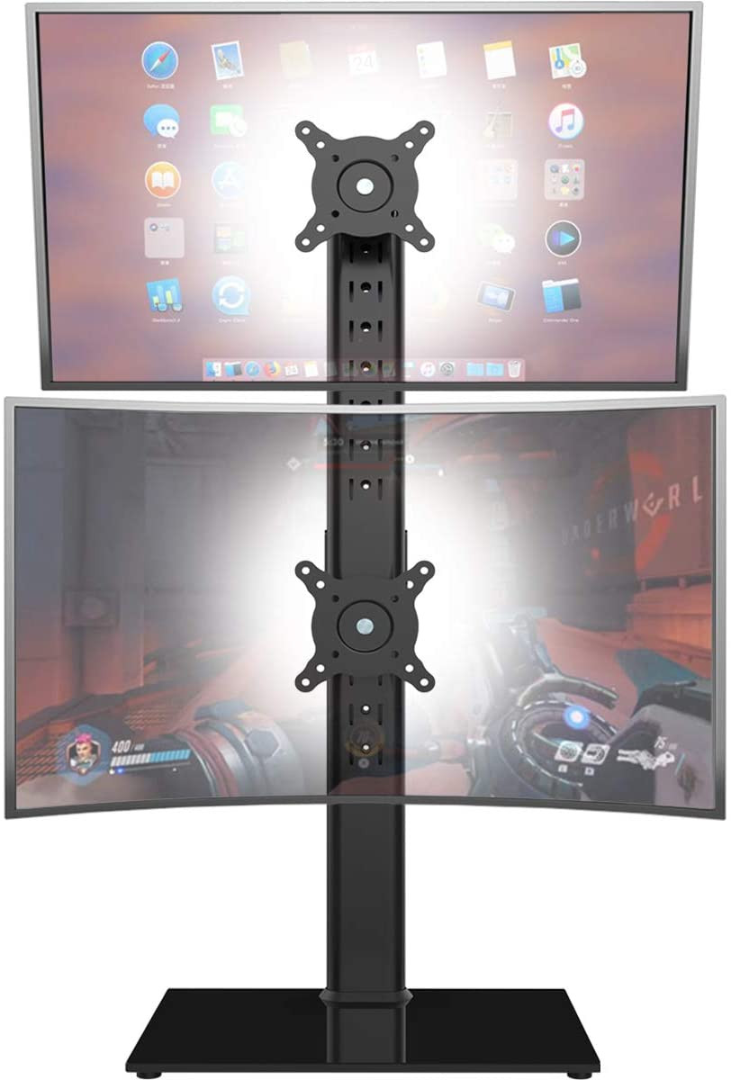 Soporte Para Monitor Doble: Elevador De Monitor Independiente Con Pantalla Ap...