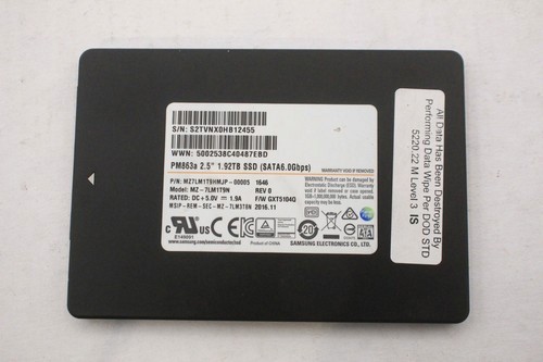 Samsung PM863a 1.92TB 2.5" Internal SSD