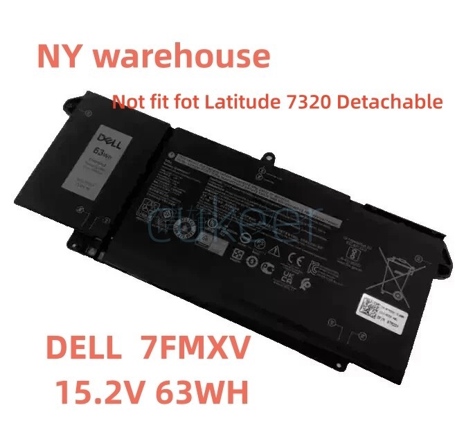 Genuine 7FMXV 9JM71 Battery For Latitude 5320 7420 7520 Series TN2GY 4M1JN 1PP63