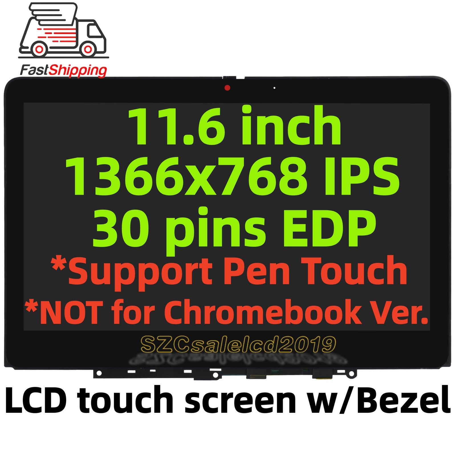 5M11R91398 For Lenovo 300w 2-in-1 Gen 5 83LG000HUS IPS LCD Touch Screen w/ Bezel