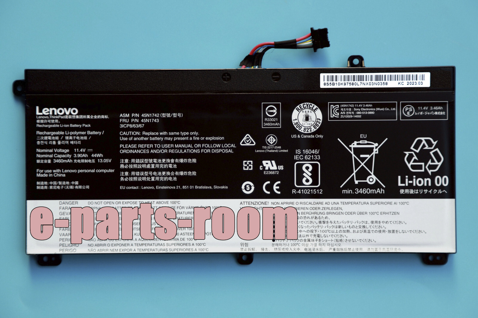 Genuine New 45N1742 45N1743 Laptop Battery For ThinkPad T550 T550s W550 W550s