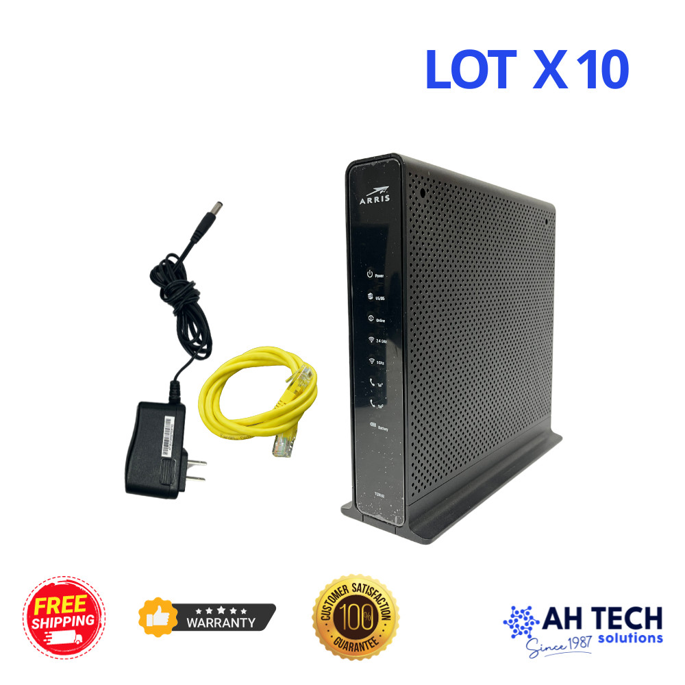 Lot X10 Arris TG1682G XB3 Dual-Band WiFi Telephony Cable Modem - 