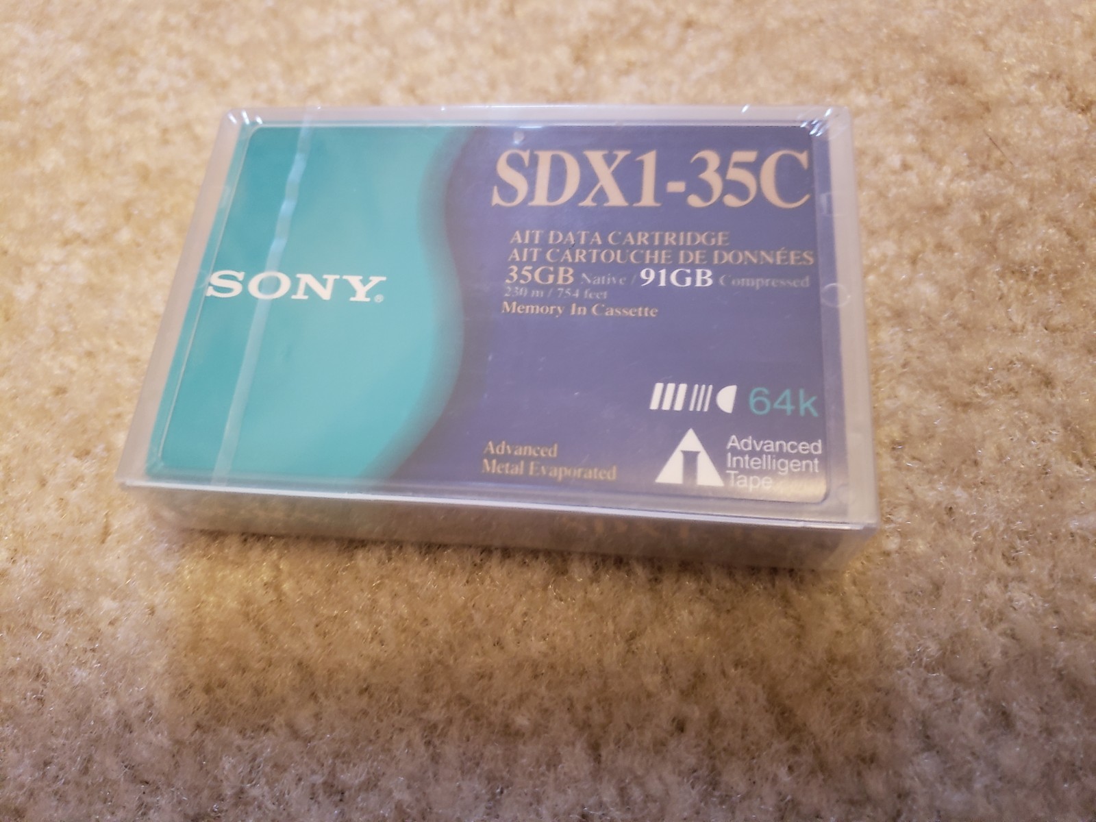 NEW SEALED GENUINE OEM Sony SDX1-35C AIT-1 Data Tape Cartridge 35GB/91GB FS