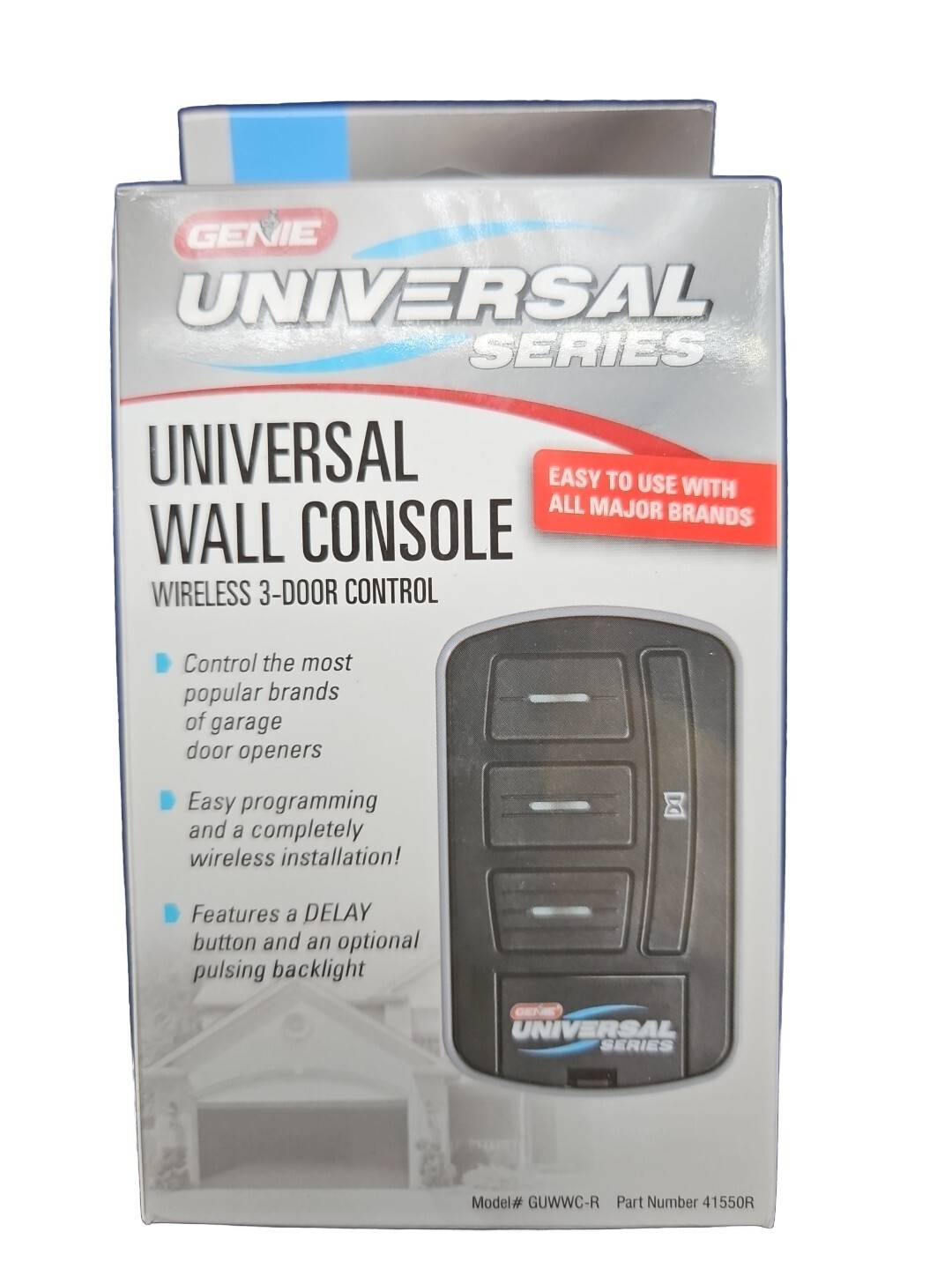 Genie Universal Wireless 3-Door Wall Console GUWWC-R NEW