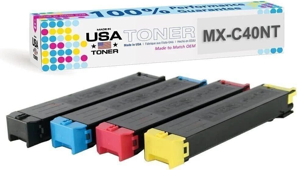 Toner for Sharp MXC40NT, MX-C311,cyan, magenta, yellow, black, 4 pack