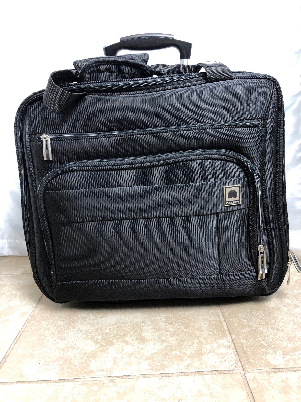 Delsey 19" Laptop Carry-On Bag Rolling Travel Lightweight Briefcase