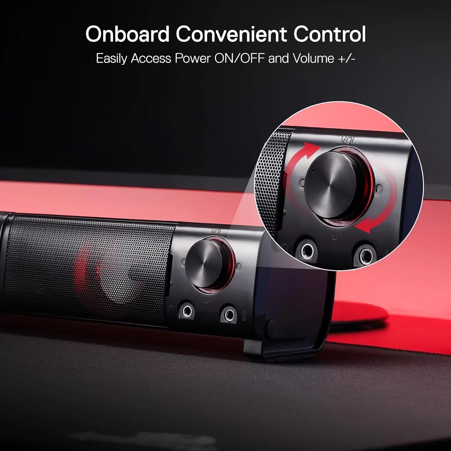 Redragon GS550 PC Gaming Speakers 2.0 Stereo Desktop Soundbar