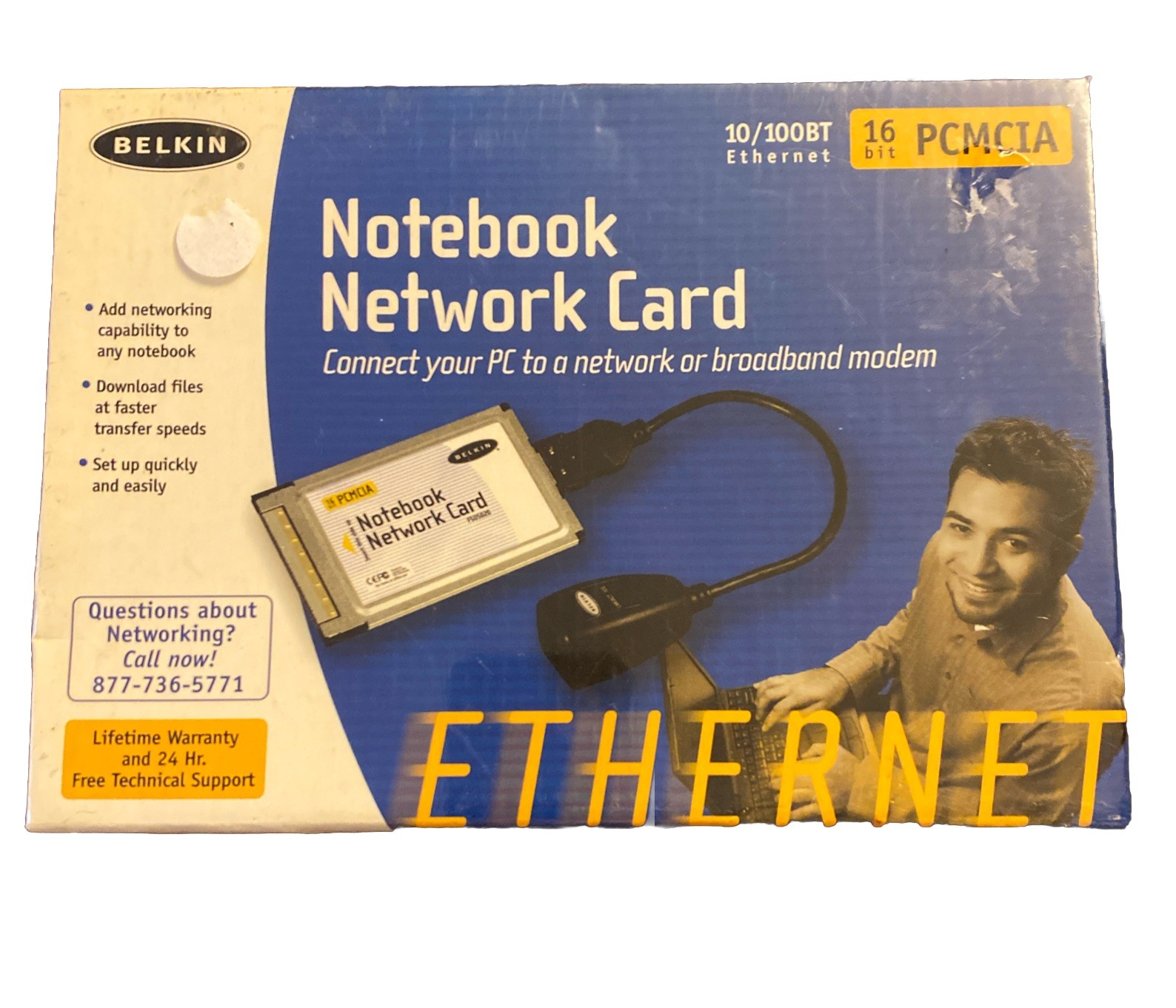 Belkin 100 PCMCIA Modem Combo PC Card Ethernet NEW