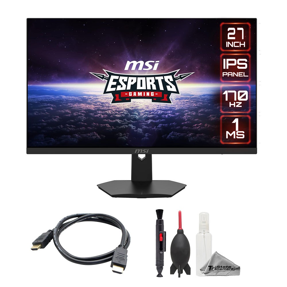 MSI Optix G274 27" Black Full HD 170Hz Gaming Monitor + HDMI Cable +Cleaning Kit