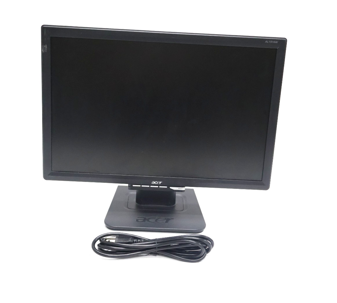 Acer AL1916W A 19" Black Widescreen LCD Monitor w/Stand & Cable