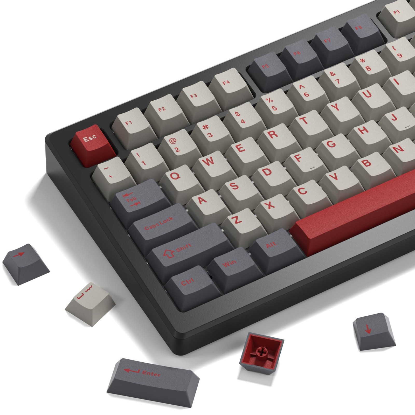 Womier Double Shot PBT Retro Keycaps 138 Keys Cherry MX Key Caps Custom DIY