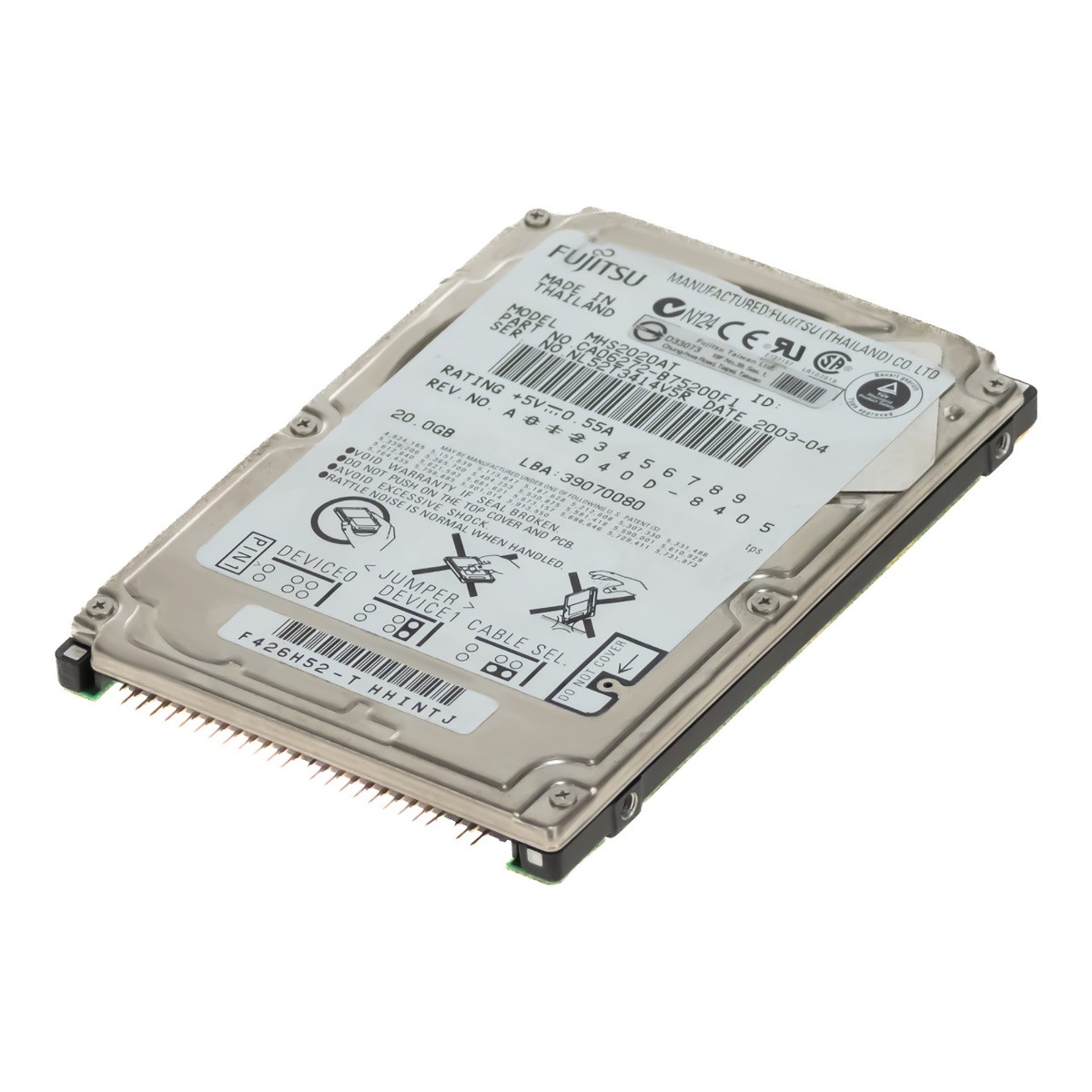 Fujitsu MHS2020AT Mobile HDD 20GB 4.2K 2MB ATA 2.5" Internal Laptop HDD
