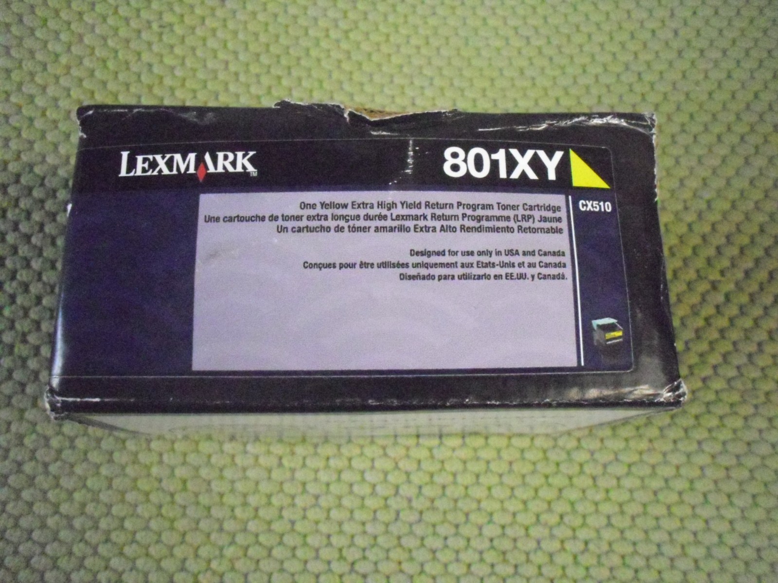 New  Genuine Lexmark  CX510 Extra High Yield Yellow Toner 801XY 80C1XY0
