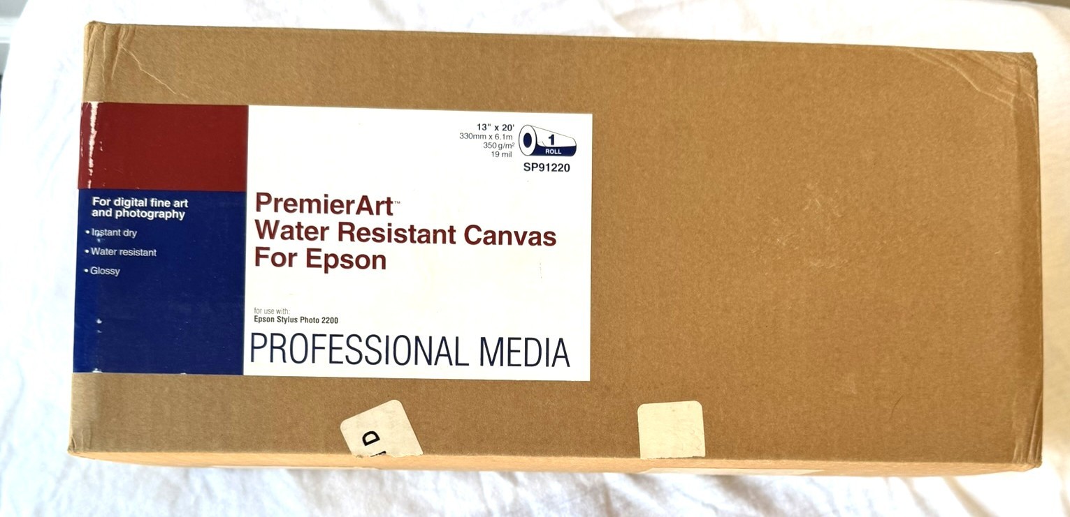 PremierArt 13 Inch x 20 Feet Water Resistant Canvas (SP91220) For Epson Printer