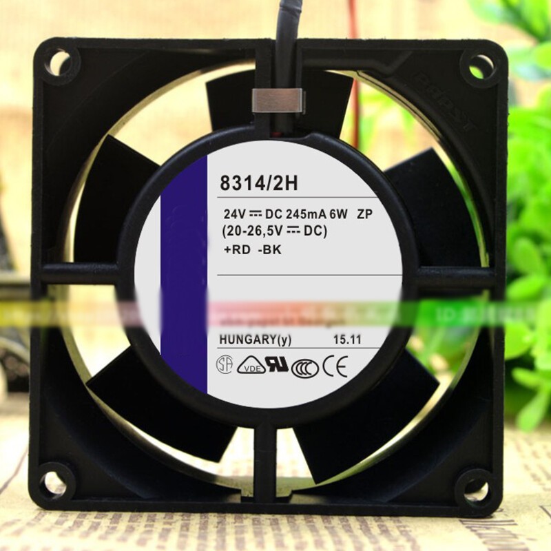 For 8314/2H EB 24V 0.25A 6W 80*80*32mm 3-wire Inverter Fan Cooling Fan