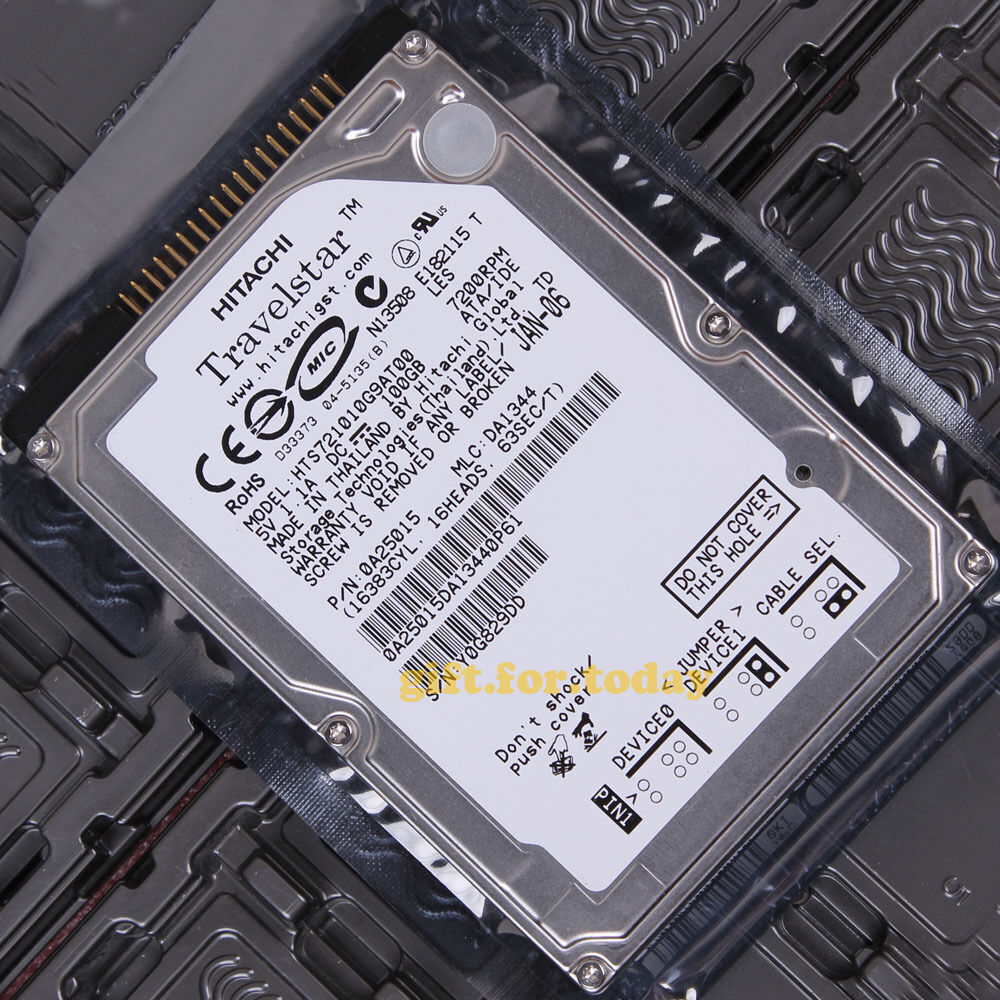 HITACHI 100 GB 7200 RPM IDE PATA 2.5" (HTS721010G9AT00) Internal Hard Drive HDD
