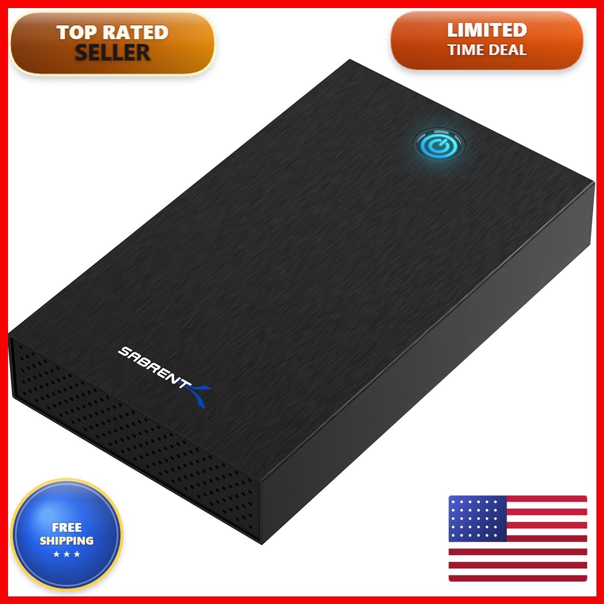 SABRENT USB 3.0 Hard Drive Enclosure, 2.5/3.5in SATA HDD/SSD (EC-KSL3)