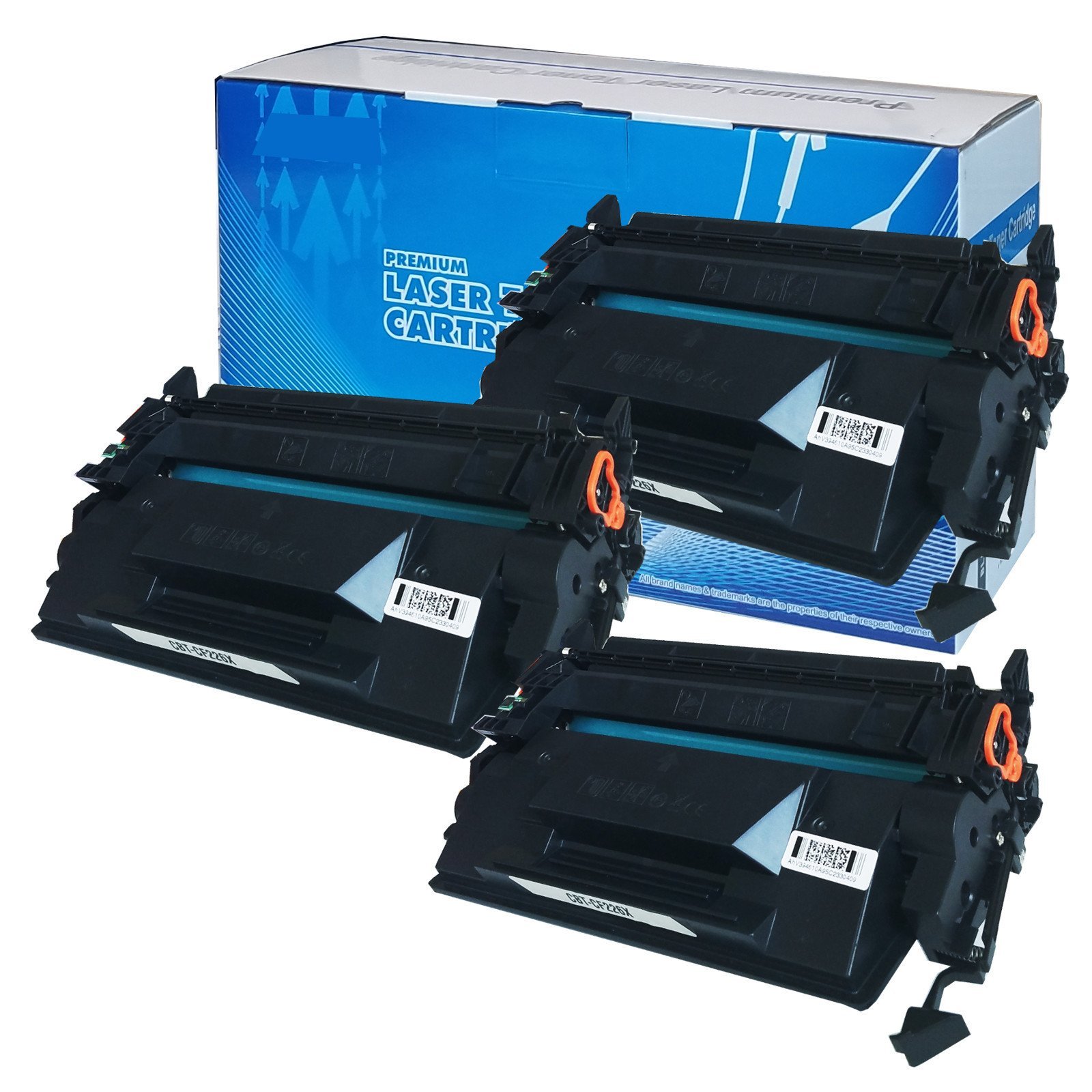 3pk Compatible  CF226X 26X Toner for the HP LaserJet Pro M402 M402dn M426 M426dw