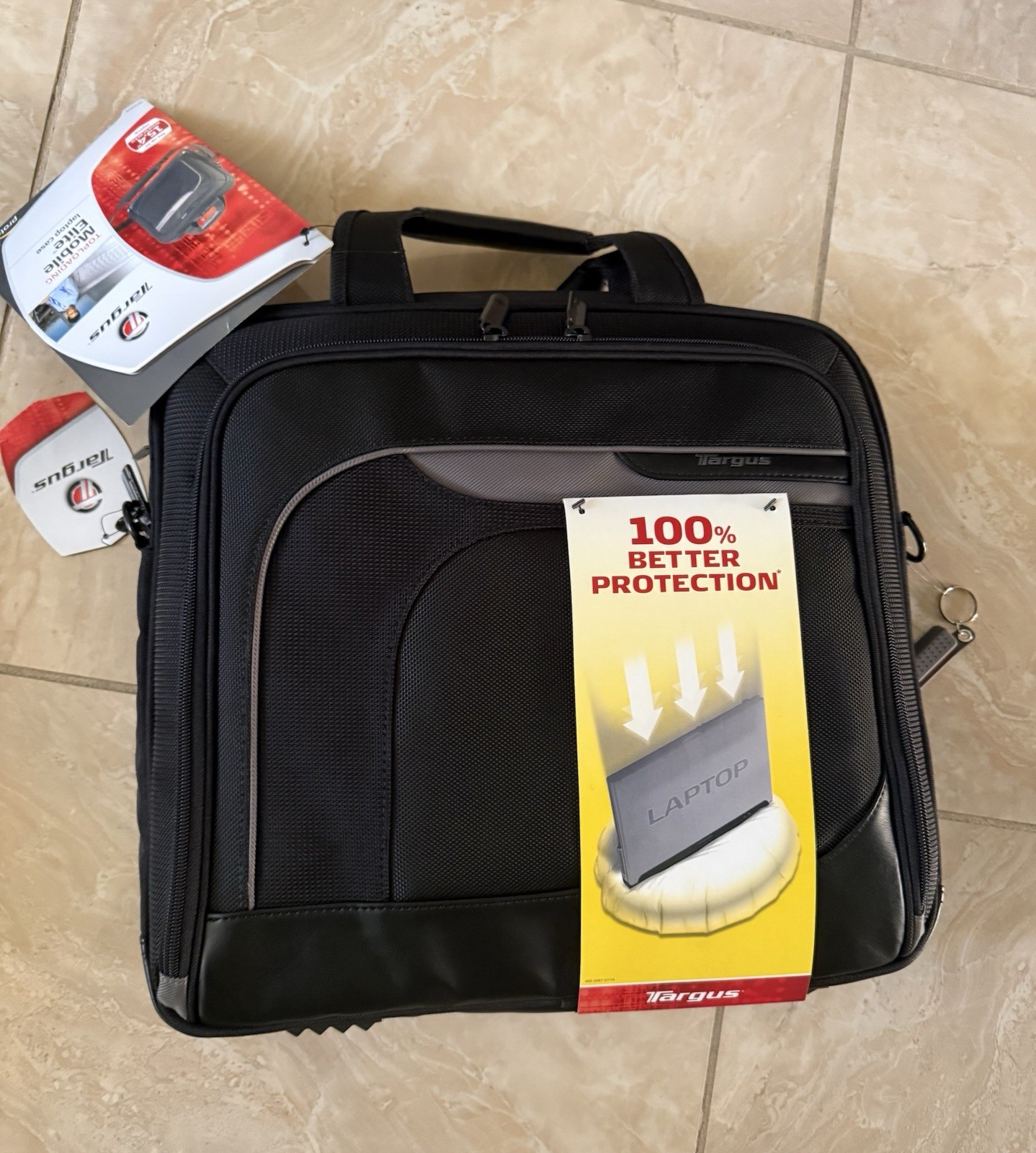NEW Targus Intellect 15.6” Laptop Bag TBT240US Shoulder Strap Case Black